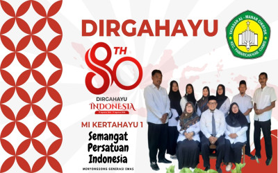 Memperingati HUT RI Ke-80 Bersama Madrasah Ibtidaiyah Kertahayu 1