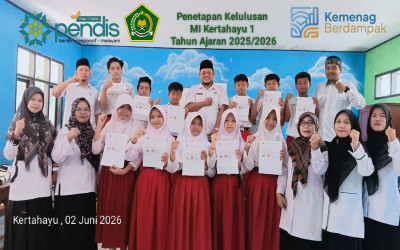 Acara Pelepasan Kelas VI dan Kenaikan Kelas Madrasah Ibtidaiyah Kertahayu 1 pada Tahun Ajaran 2025/2026